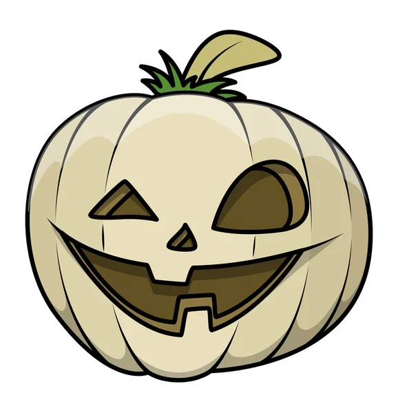 Funny old jack o' lantern - halloween vector illustration — Stock Vector