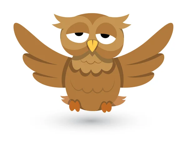 Cute vector owl illustration — Stock Vector