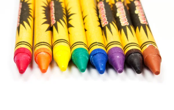 Gyerekek ceruzák elszigetelt fehér background — Stock Fotó