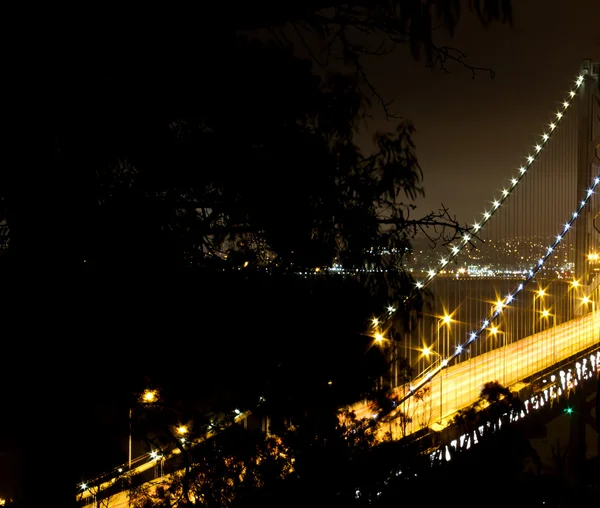 Oakland bay bridge éjjel — Stock Fotó