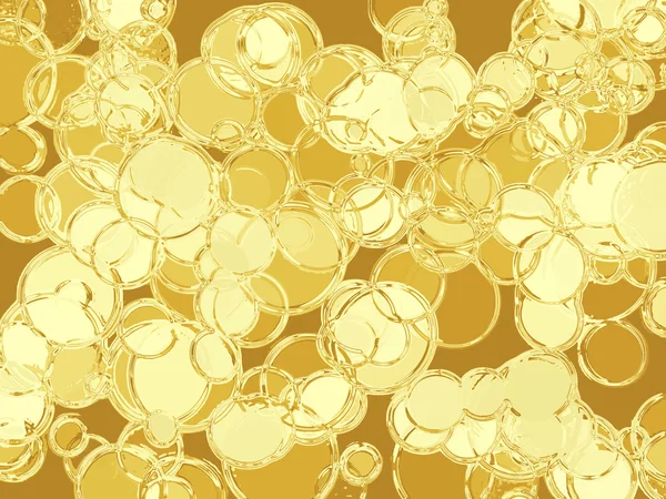 Goldene Bokeh Blasen Hintergrund — Stockfoto