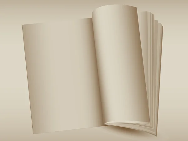 Livro em branco aberto retro — Fotografia de Stock