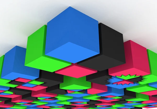 3D-кубы — стоковое фото