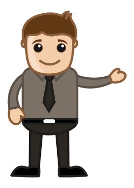 masum adam sunma - karikatür vektör