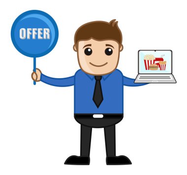 satıcı teklif gıda - indirim ve kupon kavramı