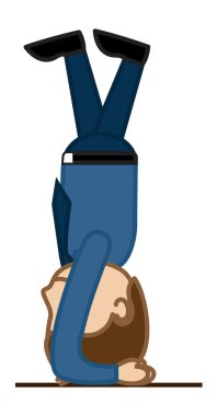 pratik Yoga - karikatür vektör işadamı