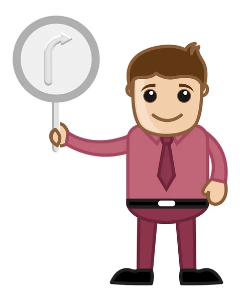 Man Showing Arrow Sign Vector — Stock Vector