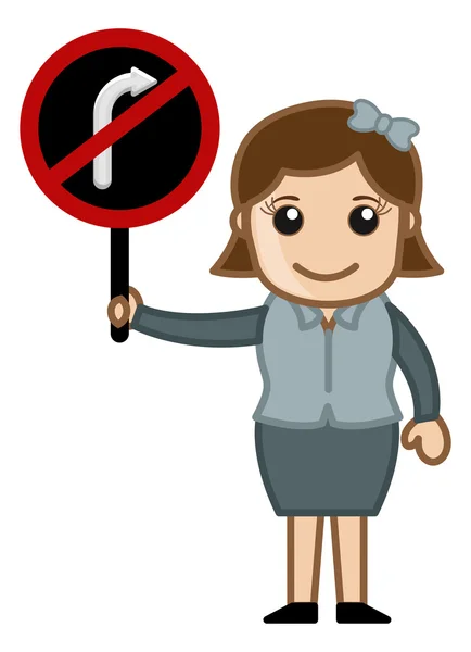 Turn Not Allowed Vector — Stock Vector