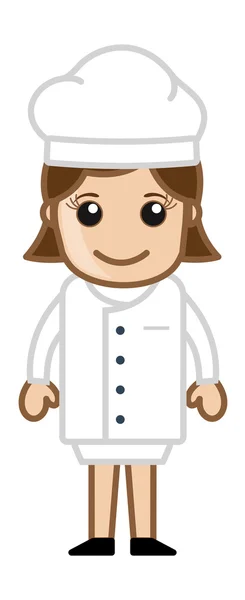 Lady Chef-kok vector — Stockvector