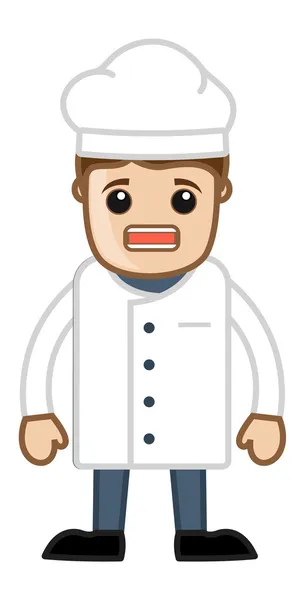 Angry Shoting Vector Male Chef — Stock Vector