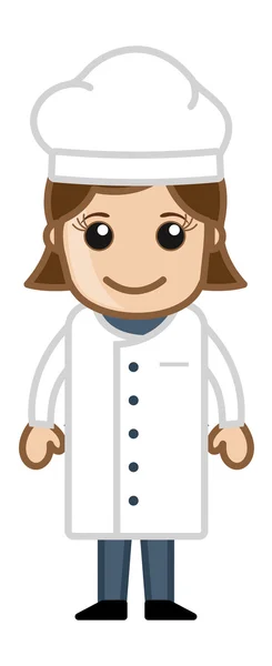 Vector de dibujos animados - Lady Chef — Archivo Imágenes Vectoriales