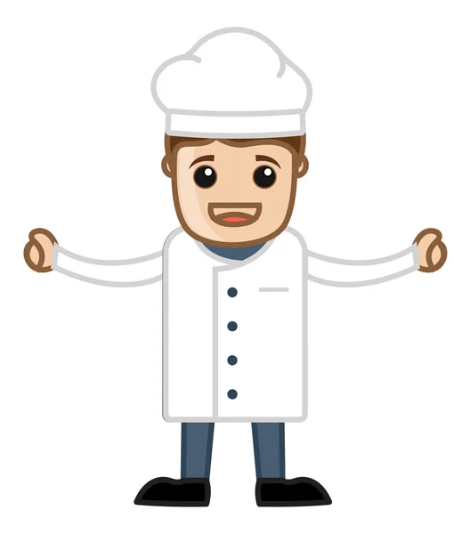 快乐的厨师卡通矢量 — 图库矢量图片