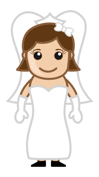 Vector de novia de dibujos animados — Archivo Imágenes Vectoriales