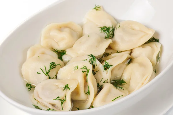 Fresh boiled meat dumplings — Stock Photo, Image