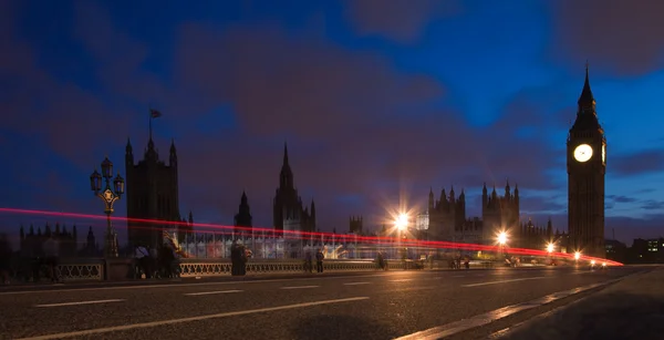 London 2012, Olympic history show being projected on Houses of — Stock Photo, Image