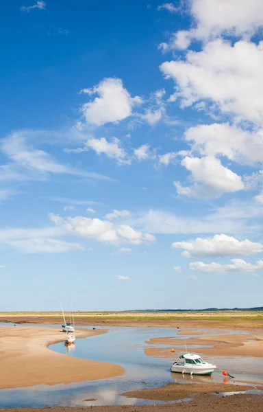 Wells-next-the-Sea, maré baixa — Fotografia de Stock