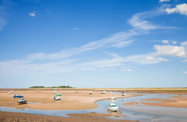 Wells-next-the-Sea, low tide — Stock Photo, Image