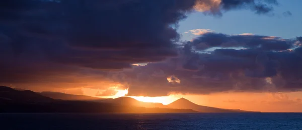 Západ slunce na ostrově gran canaria — Stock fotografie