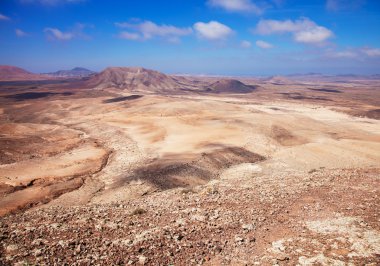 Kuzey fuerteventura, montana roja (kırmızı mountai batıdan görünümü