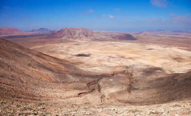 Kuzey fuerteventura, montana roja (kırmızı mountai batıdan görünümü