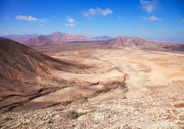 Northern Fuerteventura, view west from Montana Roja (Red mountai — Stock Photo, Image