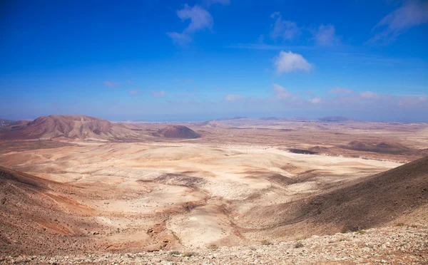 Fuerteventura Nord, vue à l'ouest du Montana Roja (Montagne Rouge — Photo