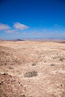 Kuzey fuerteventura, kuzeye görünümünden montana roja (kırmızı mounta