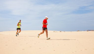 Corralejo - Kasım 03: dunes Fo adlı çalıştırmak için katılımcılar