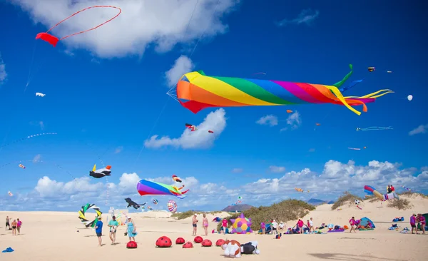 Fuerteventura, İspanya - Kasım 09: izleyiciler seyretmek--dan groun