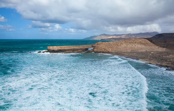 Västra kust fuerteventura på la jämfört — Stockfoto