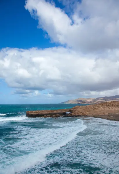 Δυτική ακτή της fuerteventura στο la σύγκριση — Φωτογραφία Αρχείου