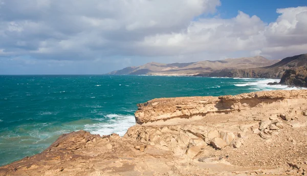 Zachodnim wybrzeżu fuerteventura w la pared — Zdjęcie stockowe