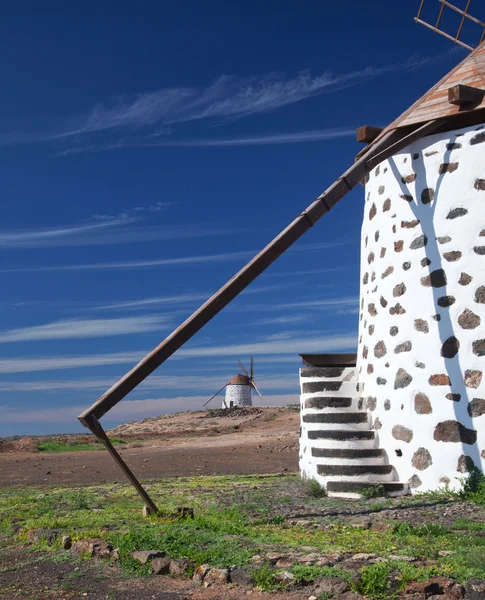 Větrné mlýny, fuerteventura — Stock fotografie