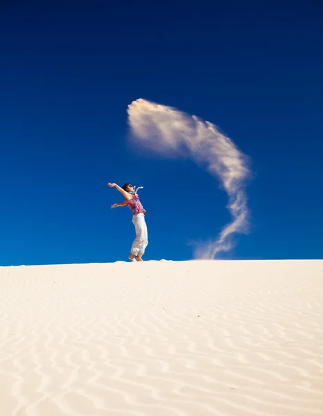 Zelf-gemaakte zand genie — Stockfoto