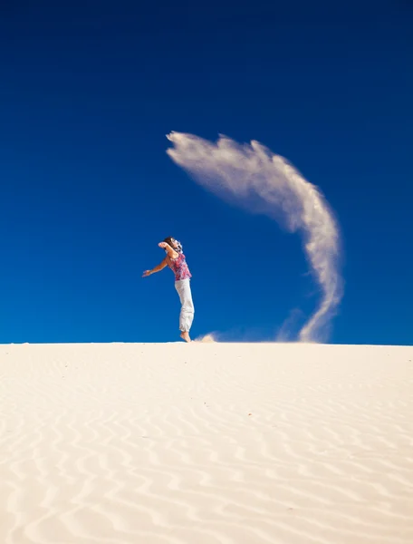 Genie areia auto-feita — Fotografia de Stock
