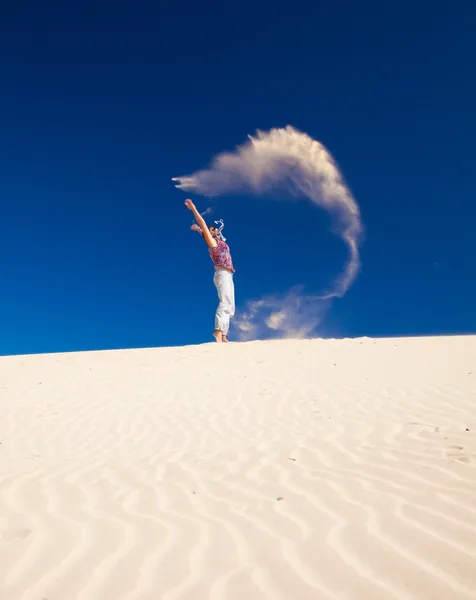 Self-made sand genie — Stock Photo, Image