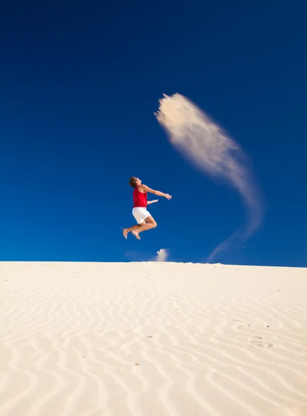 Self-made sand genie — Stockfoto