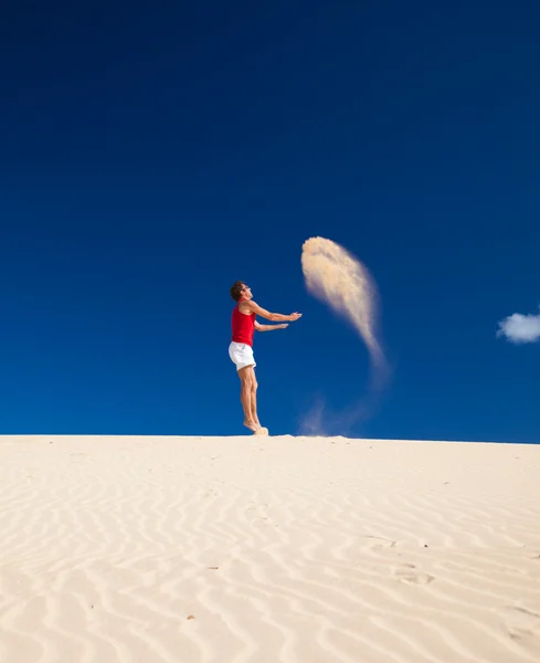 Zelf-gemaakte zand genie — Stockfoto