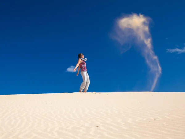 Zelf-gemaakte zand genie — Stockfoto