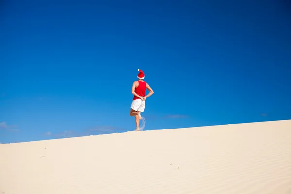 Amateur Kerstmis in de duinen-fotoshoot — Stockfoto