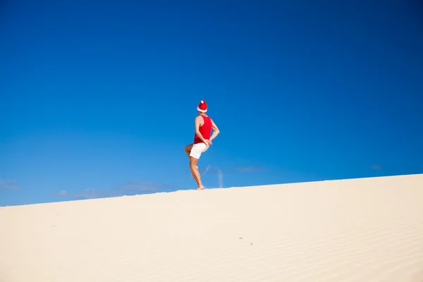 Amatör jul i sanddynerna photoshoot — Stockfoto