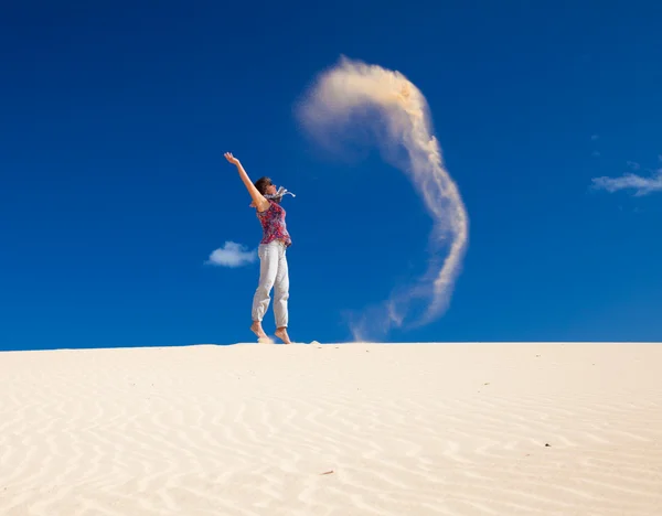Genie areia auto-feita — Fotografia de Stock