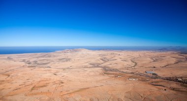 Fuerteventura, kuzeye görünümünden tindaya