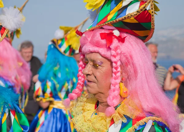 PUERTO DE LA CRUZ, ESPANHA - 16 de fevereiro: Colorfully dressed parti — Fotografia de Stock