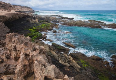 fuerteventura erozyona uğramış Batı kıyıları