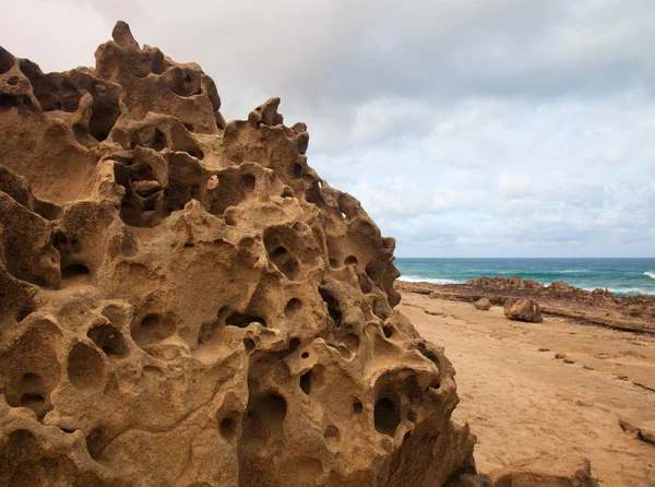 Côte ouest érodée de Fuerteventura — Photo
