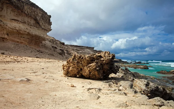 Costa oeste erodida de Fuerteventura — Fotografia de Stock