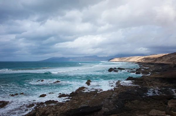 Eroded costa occidentale di Fuerteventura — Foto Stock