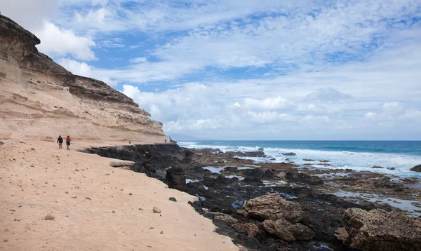 Eroderad västkusten i fuerteventura — Stockfoto