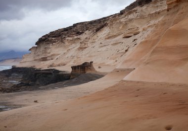 fuerteventura erozyona uğramış Batı kıyıları